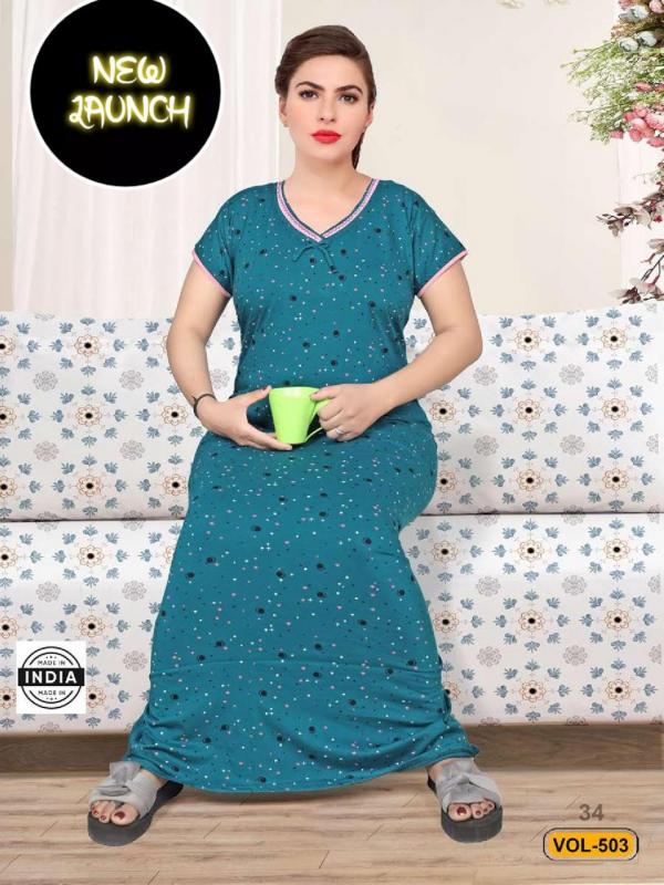 Summer Special Nighty Gown Vol 503 Cotton Exclusive Designer Collection